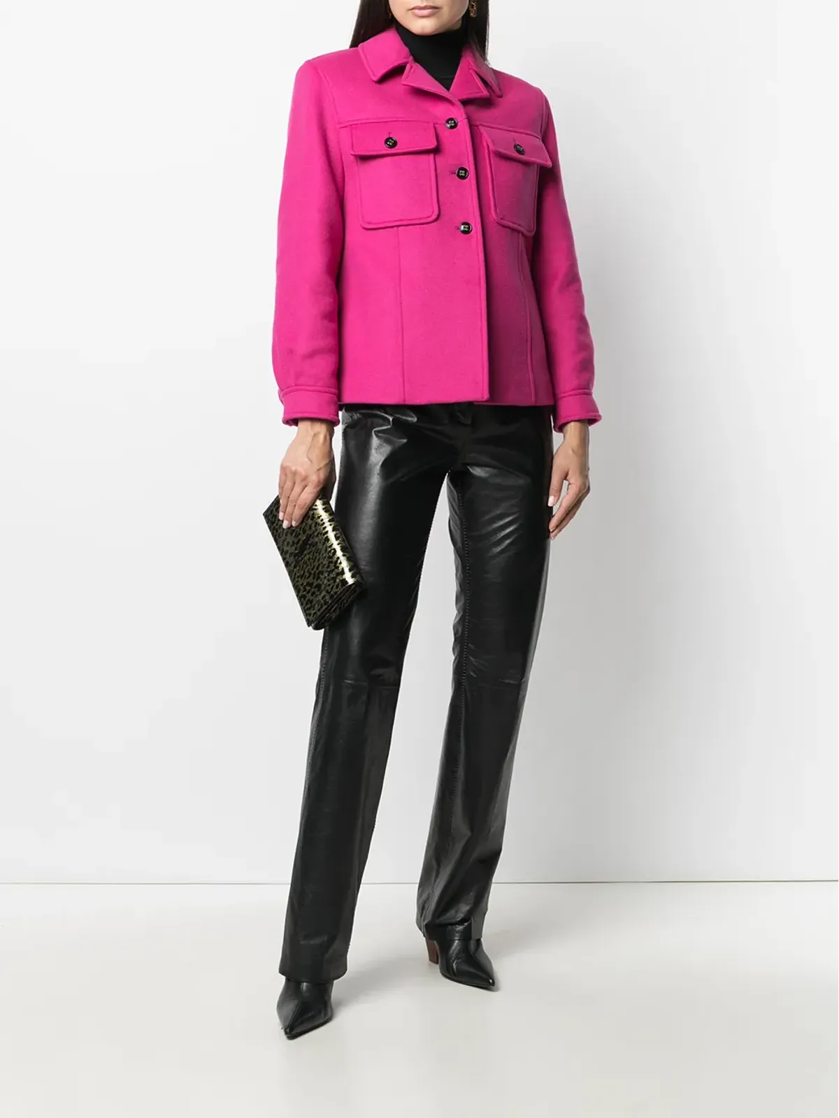 Saint Laurent チェストフラップポケット付きボタン留めジャケット - 画像2
