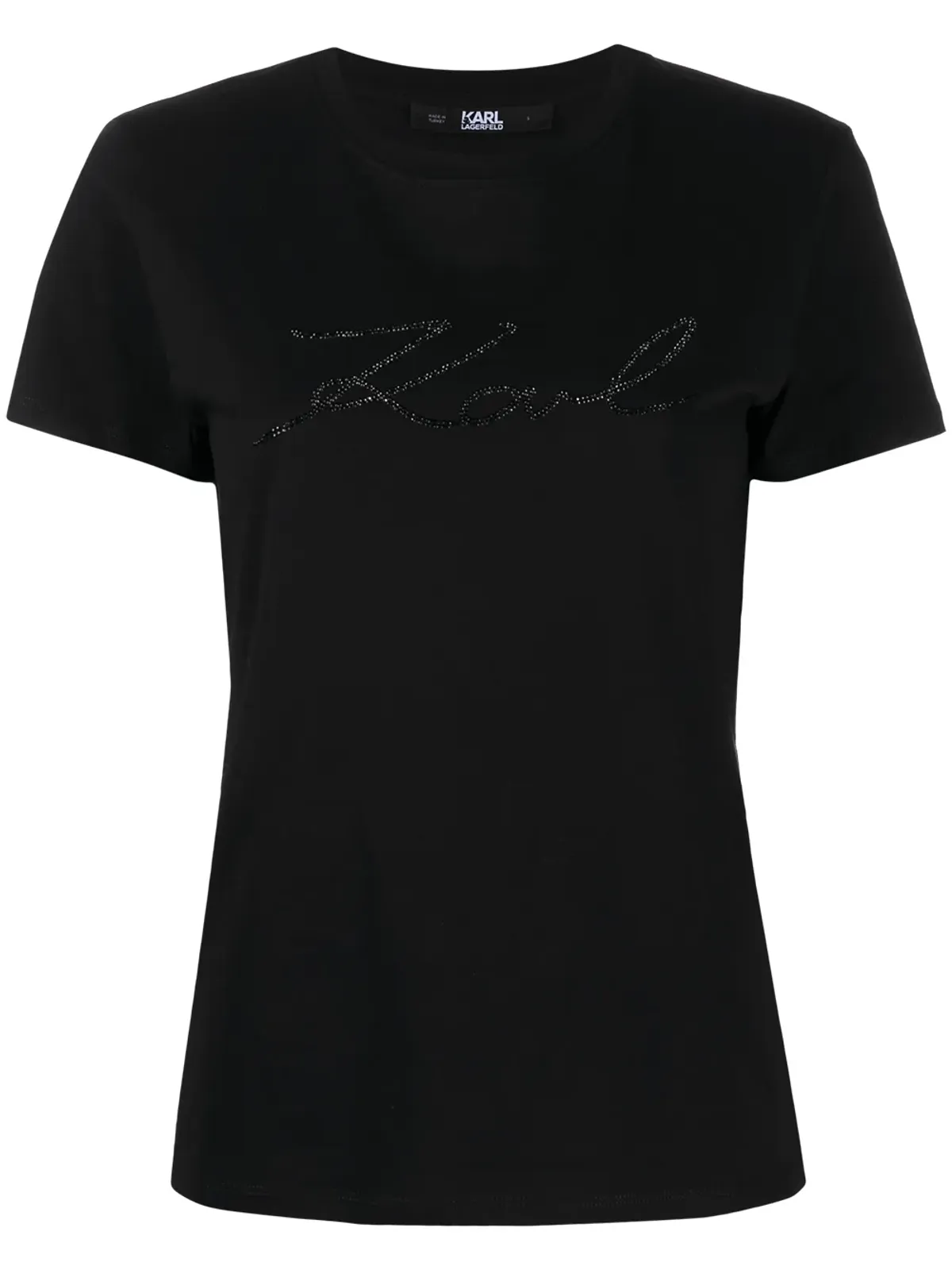 Karl Lagerfeld Karligraphy クリスタルコットンTシャツ - 画像1