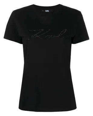 Karl Lagerfeld Karligraphy クリスタルコットンTシャツ - サムネイル1
