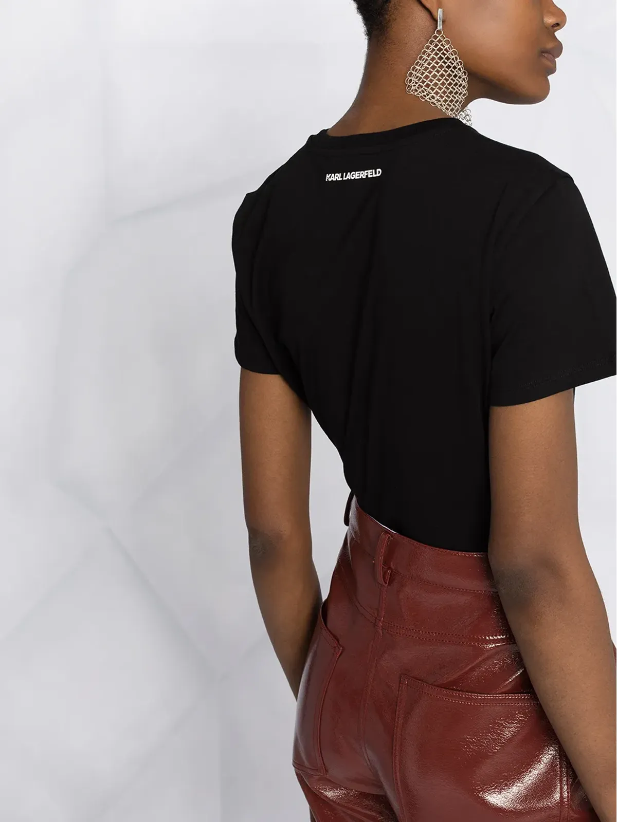 Karl Lagerfeld Karligraphy クリスタルコットンTシャツ - 画像3
