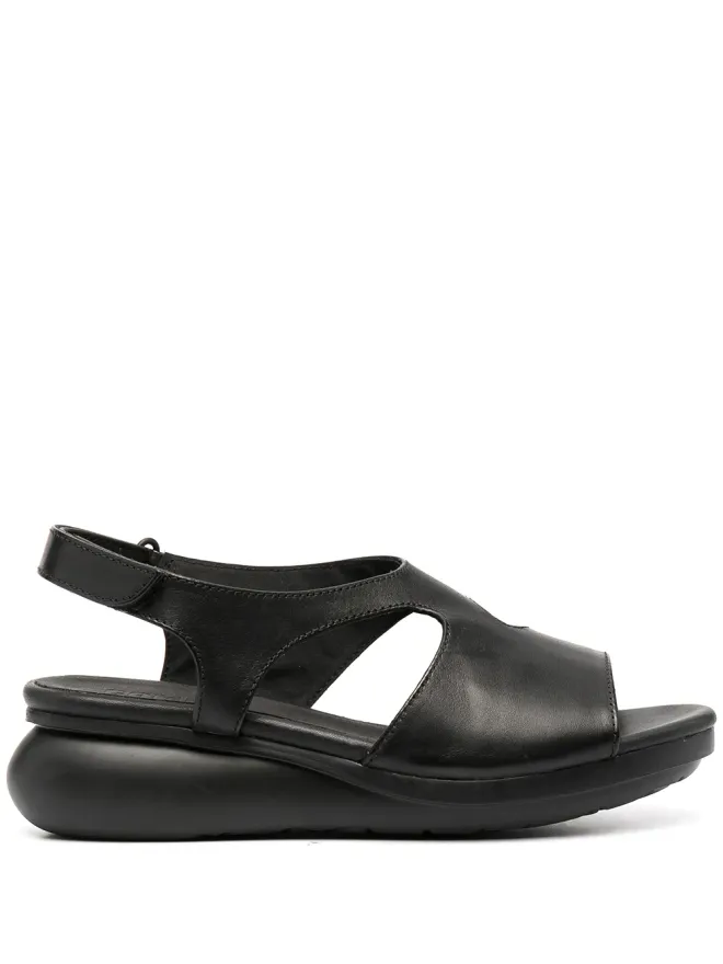 Camper Camper バルーンカットアウトレザーサンダル - ブラックの商品画像