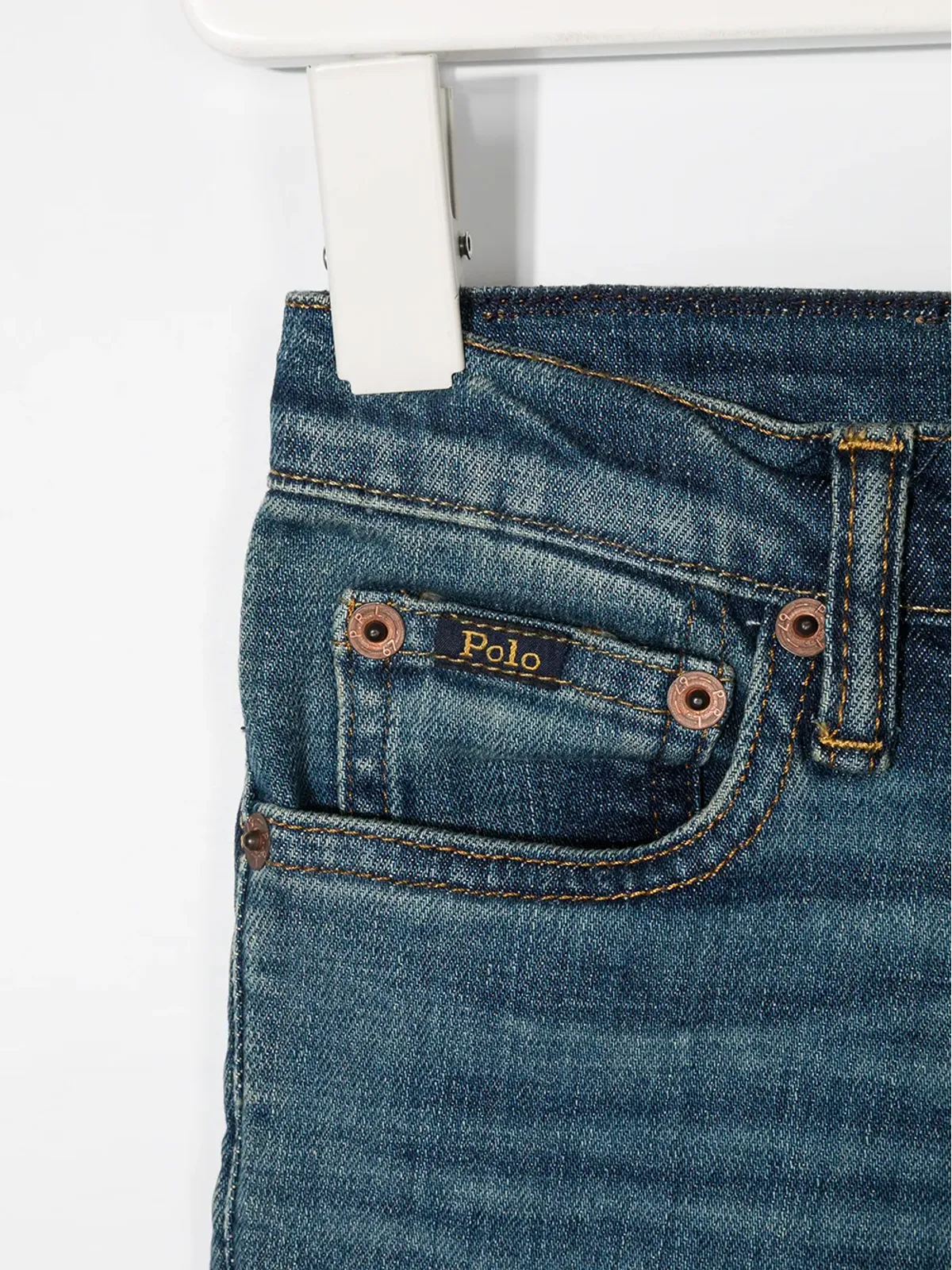 POLO RALPH LAUREN KIDS ミッドライズストレートジーンズ - 画像3