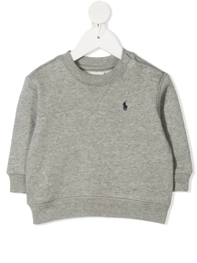 POLO RALPH LAUREN KIDS POLO RALPH LAUREN KIDS ロゴ刺繍 クルーネック スウェット - グレーの商品画像