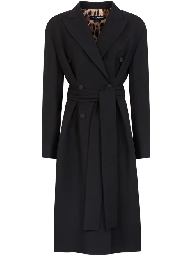 Dolce & Gabbana Dolce & Gabbana ベルト付きダブルブレストコート ブラックの商品画像