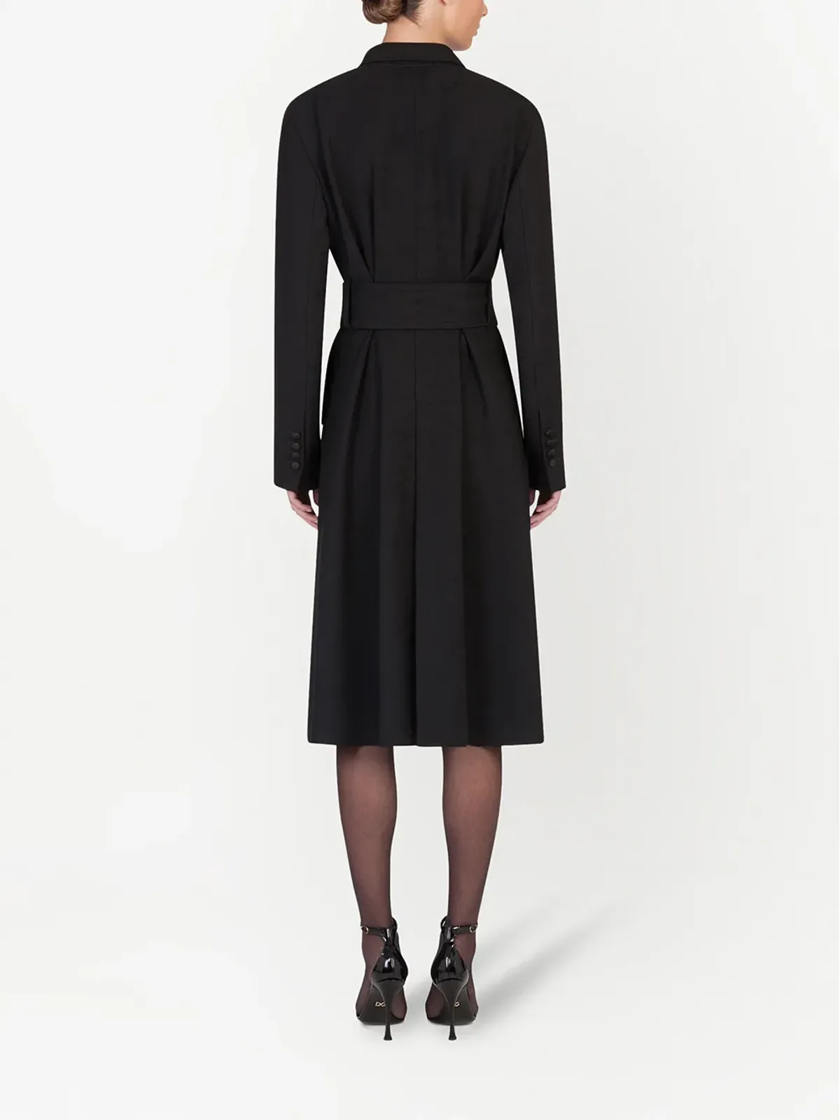Dolce & Gabbana ベルト付きダブルブレストコート ブラック - 画像3