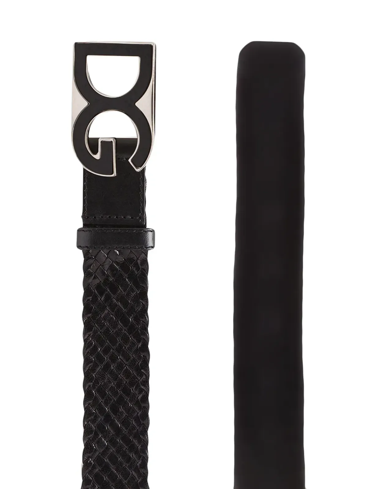 Dolce & Gabbana DG バックル インターウェーブン ベルト - 画像2