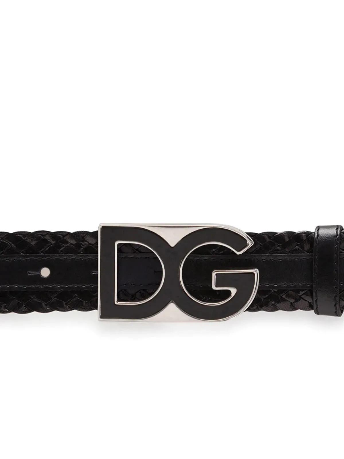 Dolce & Gabbana DG バックル インターウェーブン ベルト - 画像3