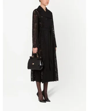 Dolce & Gabbana lace-detail double-breasted coat - サムネイル2