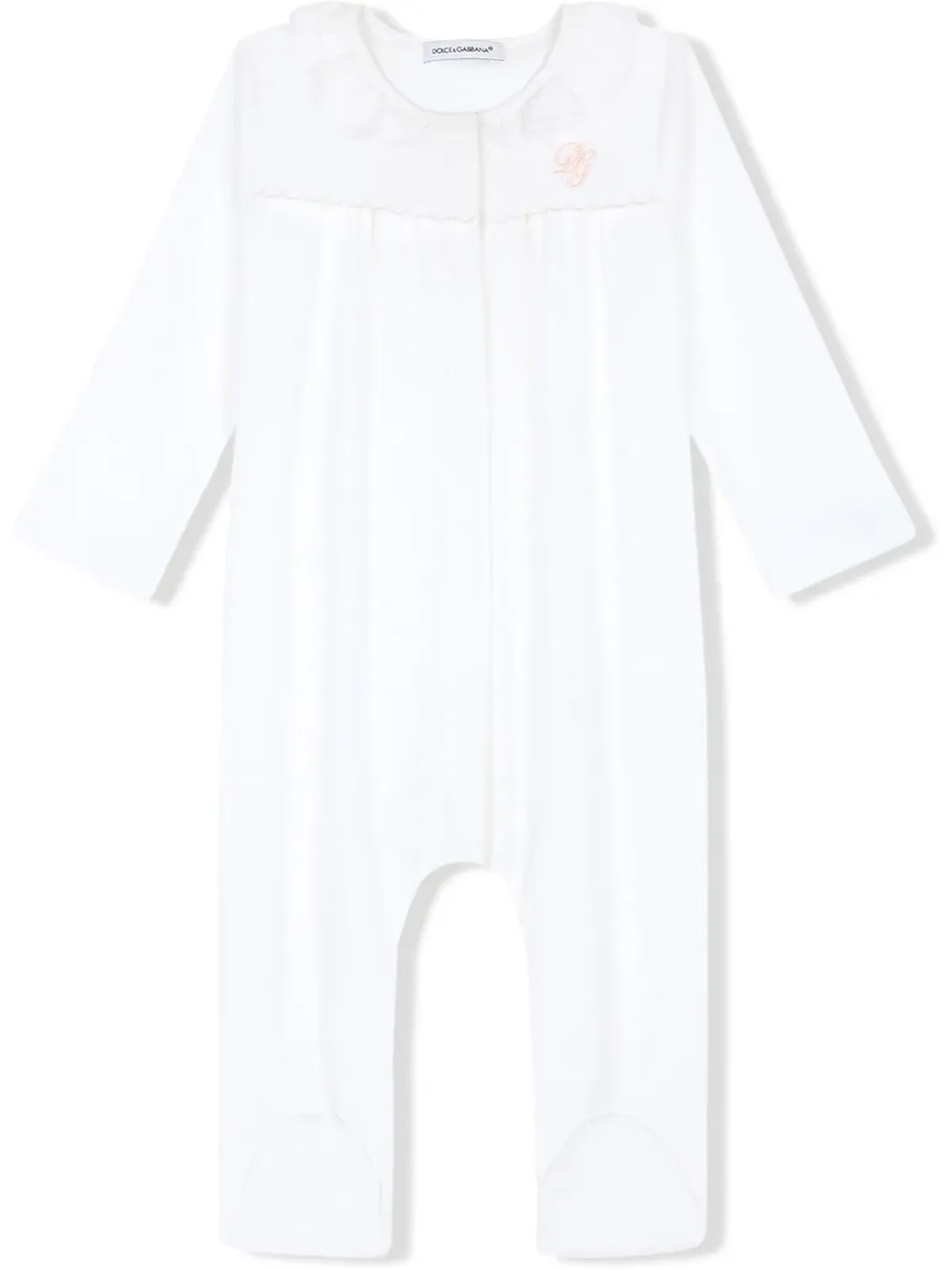Dolce & Gabbana Kids DG-刺繍ジャージーとポプリンのパジャマ - White - 画像1
