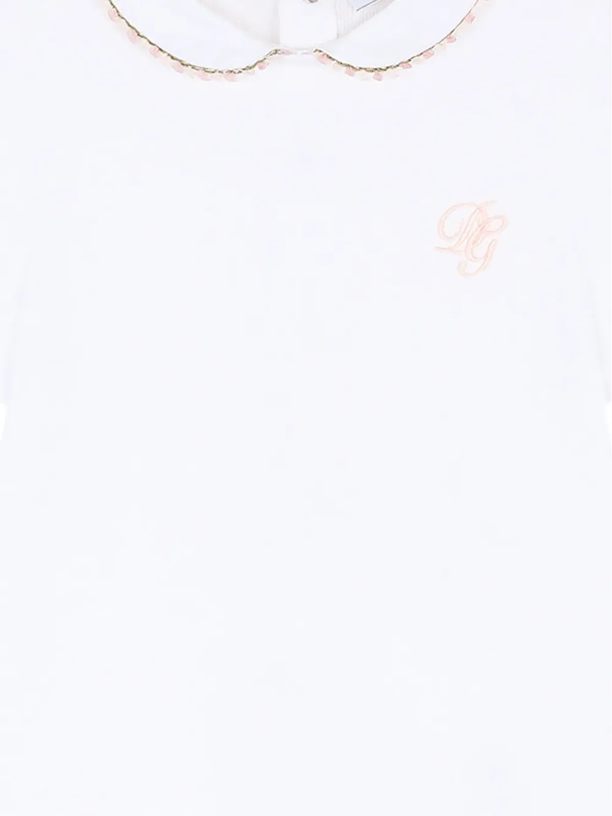 Dolce & Gabbana Kids DG-embroidered jersey babygrow - White - 画像3