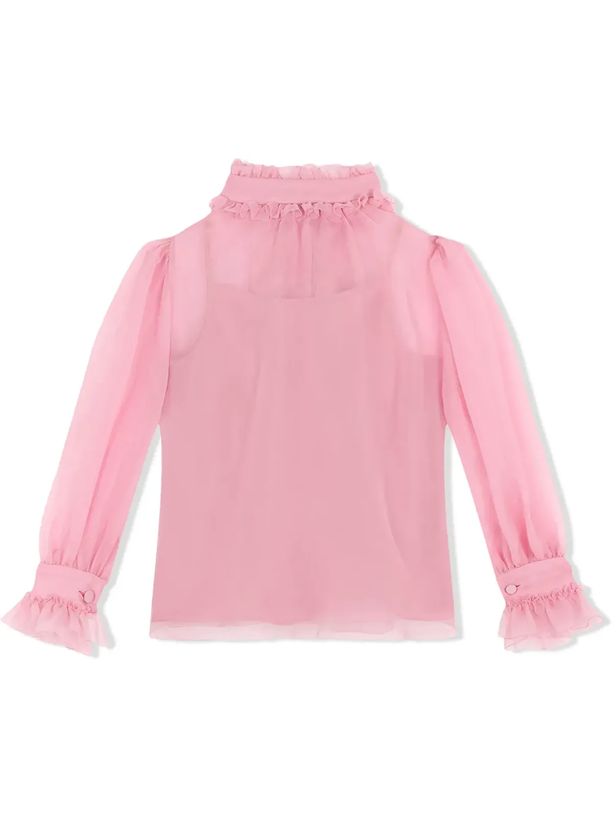 Dolce & Gabbana Kids パウボウ付きシルクシャツ - 画像2