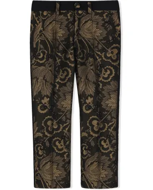 Dolce & Gabbana Kids ラメジャカード タキシードパンツ - サムネイル1