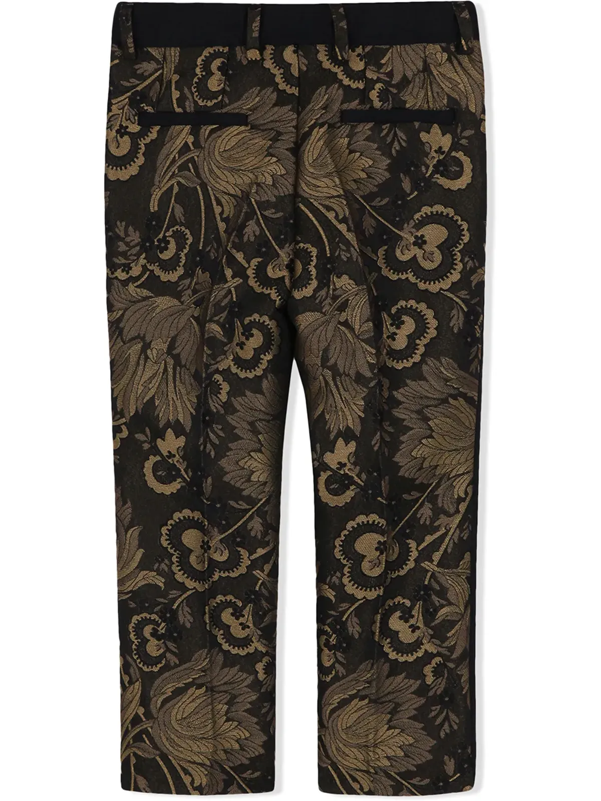 Dolce & Gabbana Kids ラメジャカード タキシードパンツ - 画像2