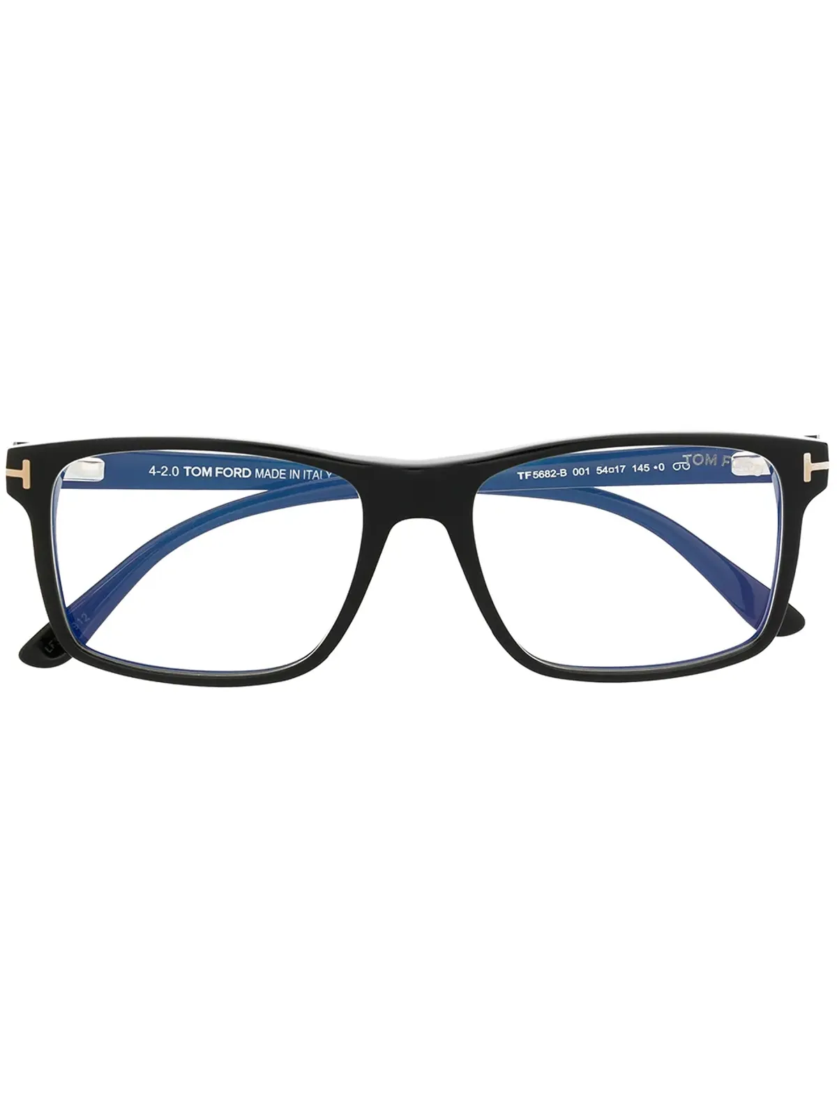 TOM FORD Eyewear 磁気ブロック長方形メガネ - ブラック - 画像1