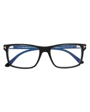 TOM FORD Eyewear 磁気ブロック長方形メガネ - ブラック - サムネイル1