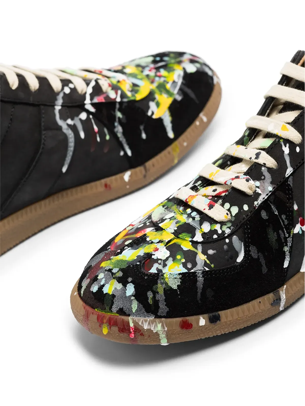 Maison Margiela ペイント Replica ロー・トップスニーカー - ブラック - 画像2
