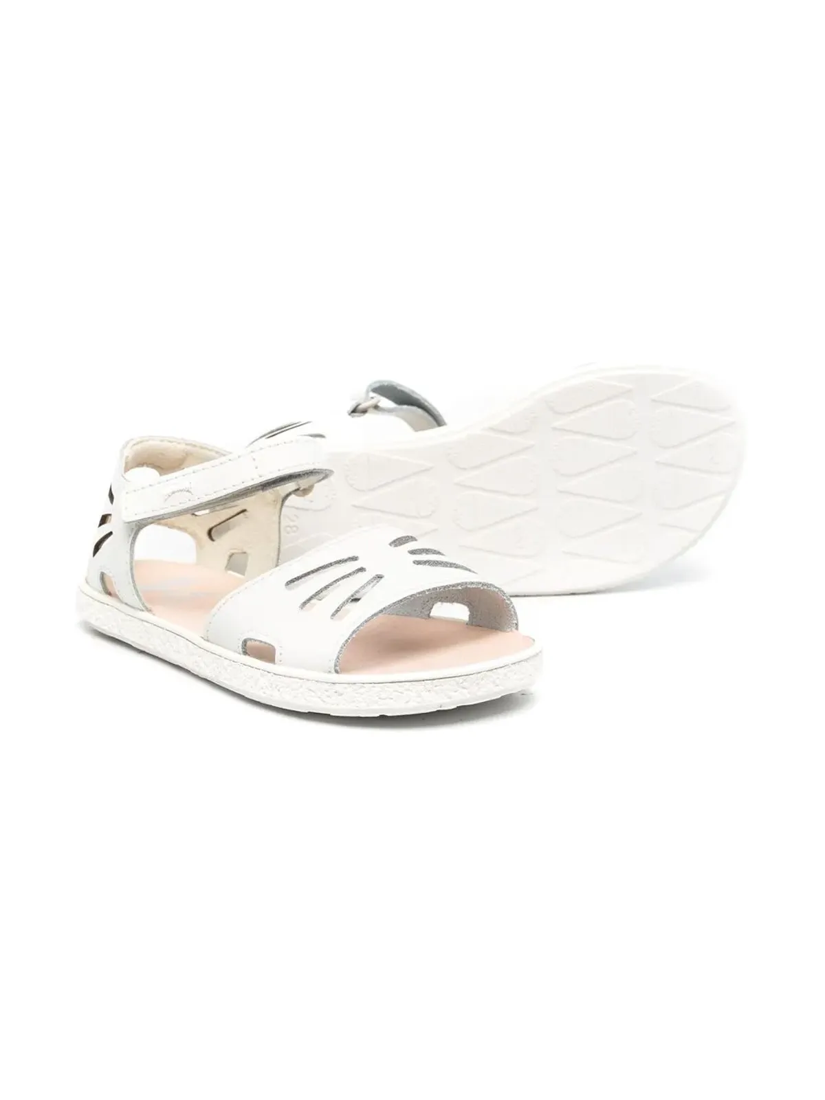 Camper Kids カットアウトディテールサンダル - White - 画像2