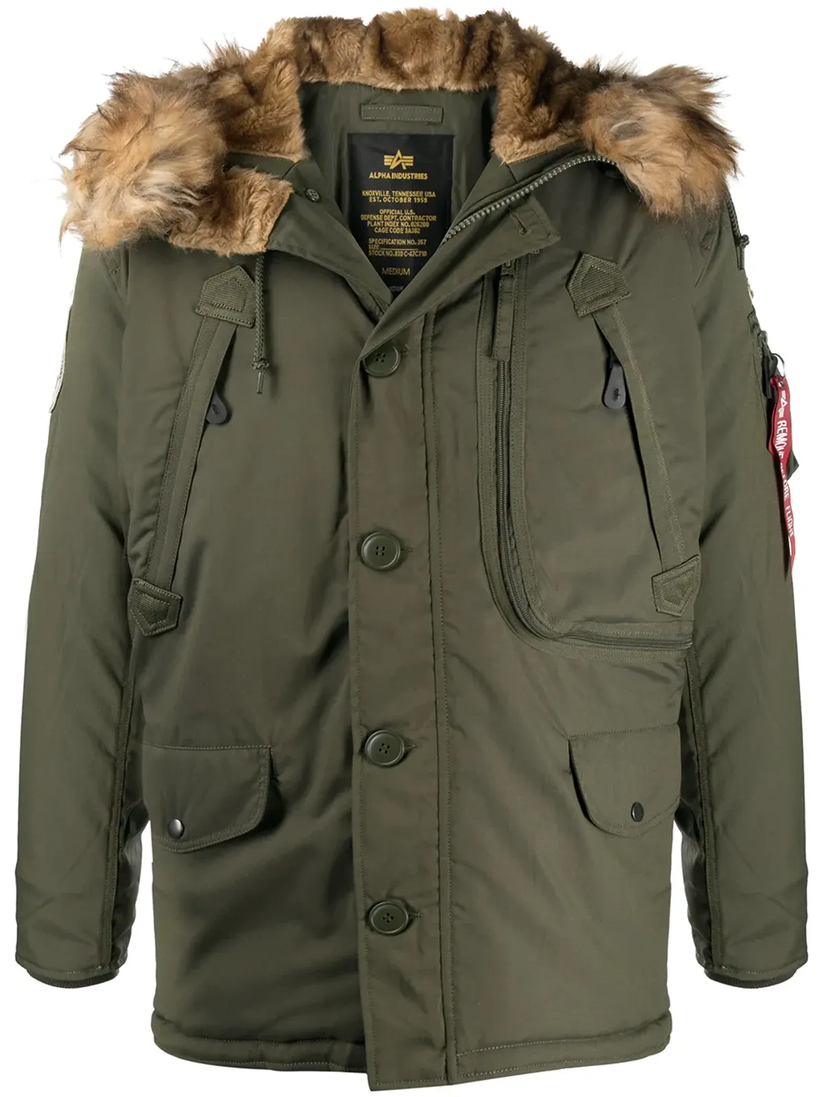 Alpha Industries ポーラーフード付きジャケット - 画像1