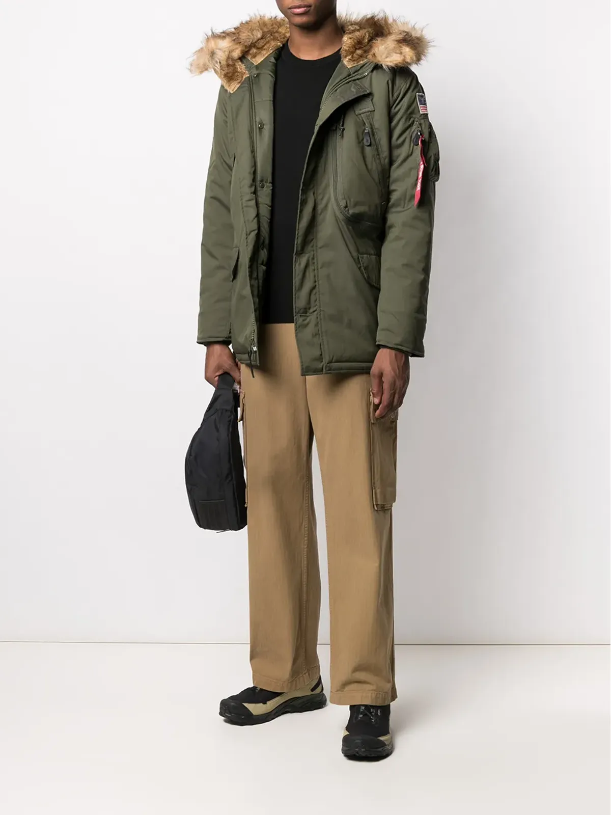 Alpha Industries ポーラーフード付きジャケット - 画像2