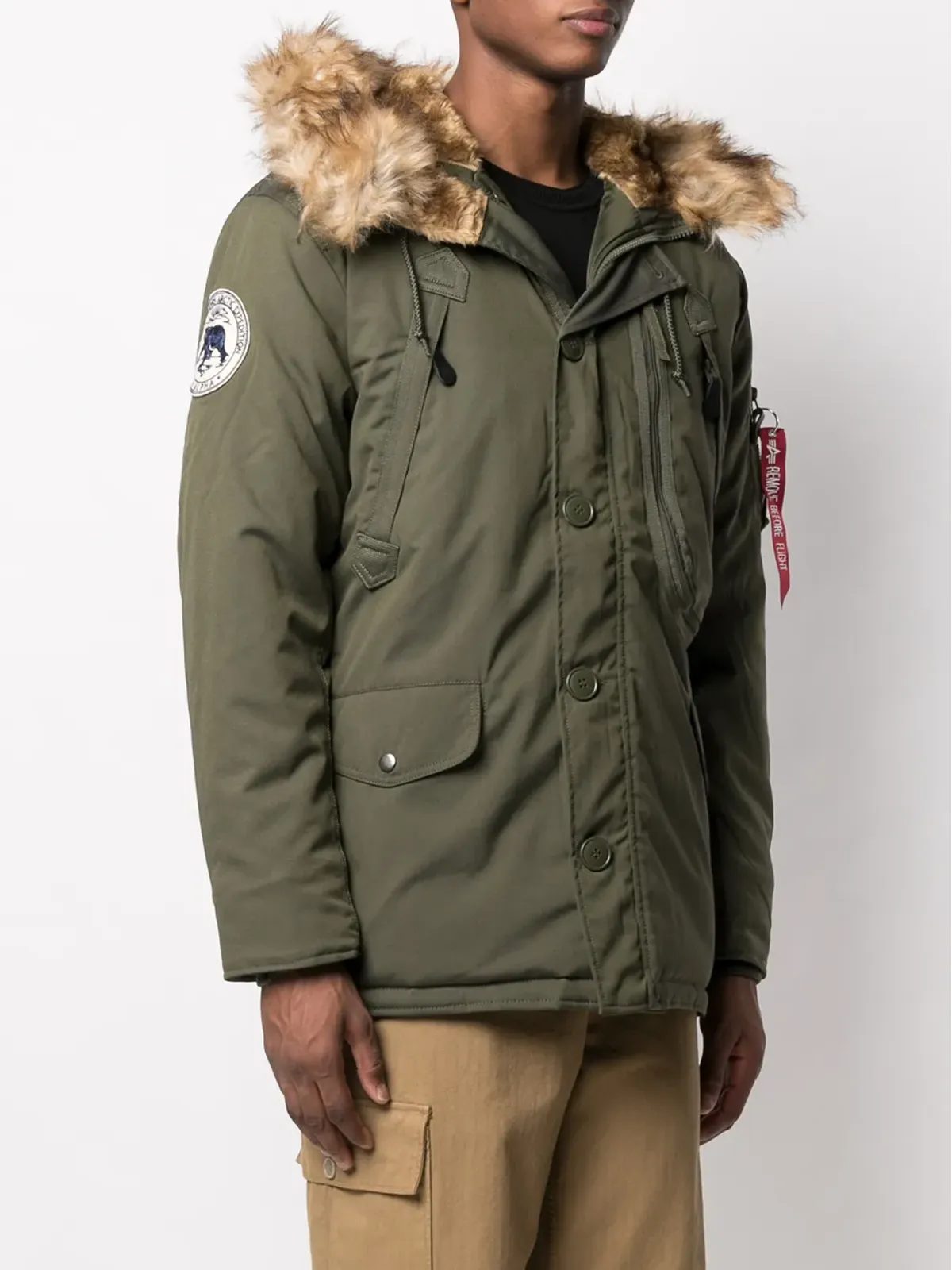 Alpha Industries ポーラーフード付きジャケット - 画像3