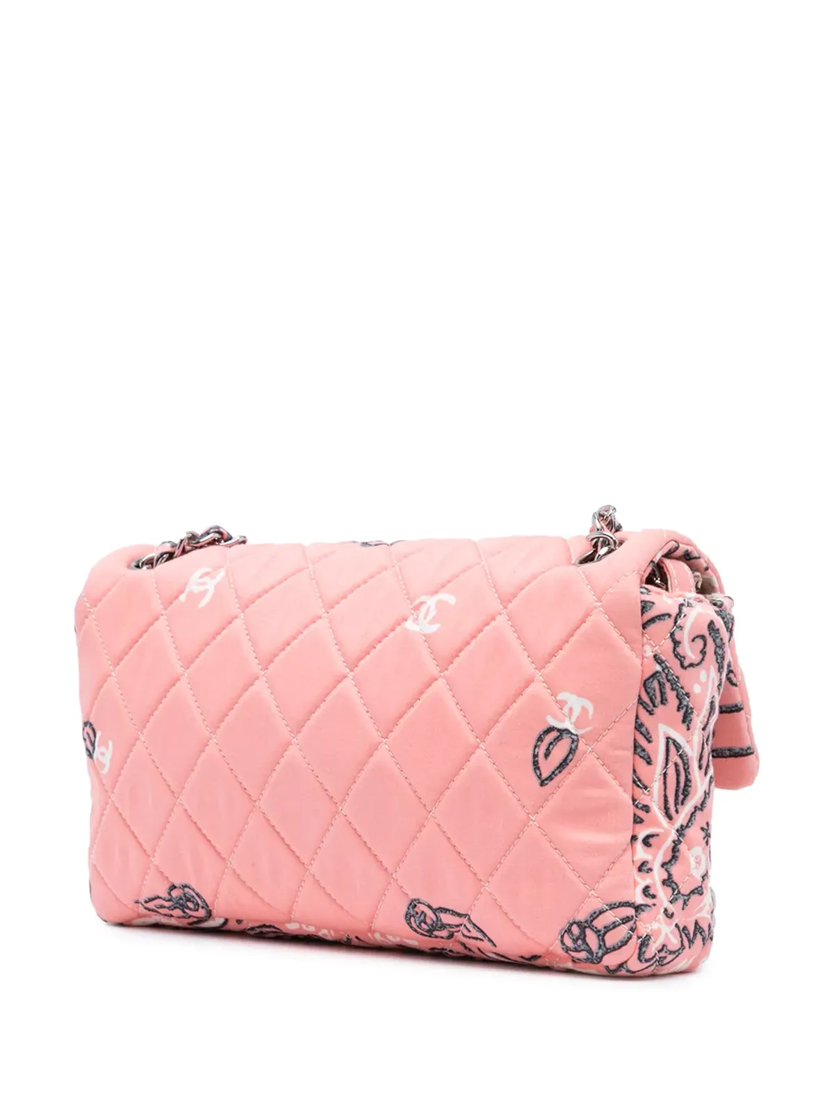 CHANEL Pre-Owned 2008 キルティング花柄プリント ショルダーバッグ - 画像3