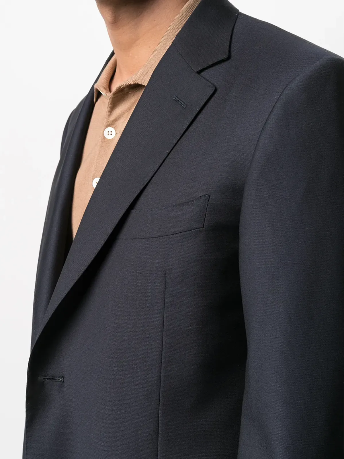 Canali シングルブレスト ウールスーツ ブルー - 画像5