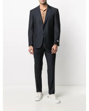 Canali シングルブレスト ウールスーツ ブルー - サムネイル2