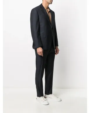 Canali シングルブレスト ウールスーツ ブルー - サムネイル3