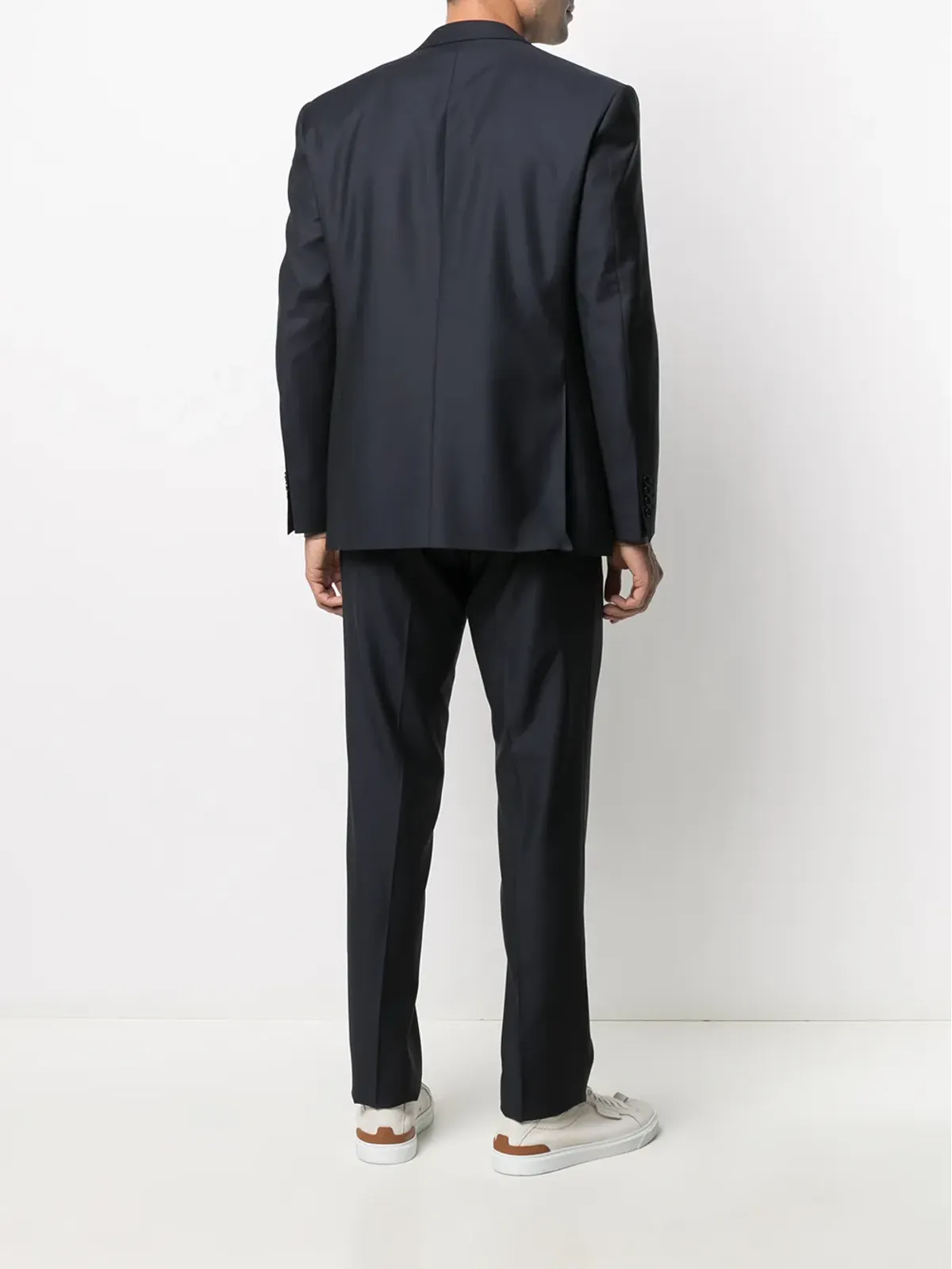 Canali シングルブレスト ウールスーツ ブルー - 画像4