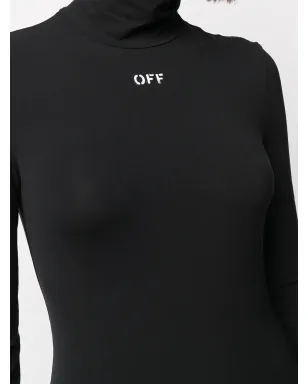 Off-White ハイネック長袖 Tシャツ - ブラック - サムネイル5