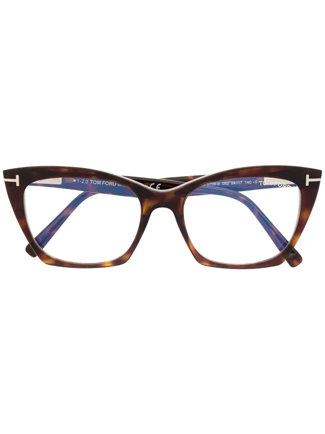 TOM FORD Eyewear TOM FORD Eyewear キャットアイフレーム眼鏡 - ブラウンの商品画像