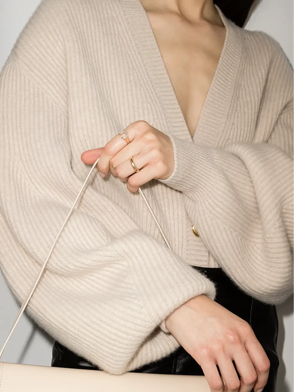 Adina Reyter 14K イエローゴールド ダイヤモンド スタックリング - 画像2