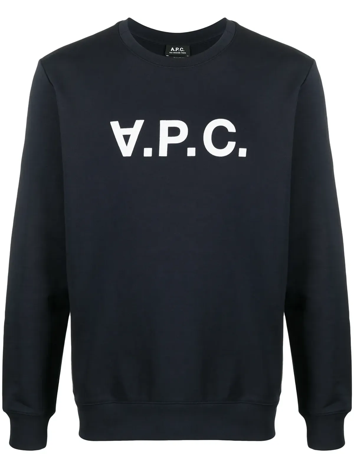 A.P.C. ロゴプリント クルーネック スウェットシャツ（ブルー） - 画像1