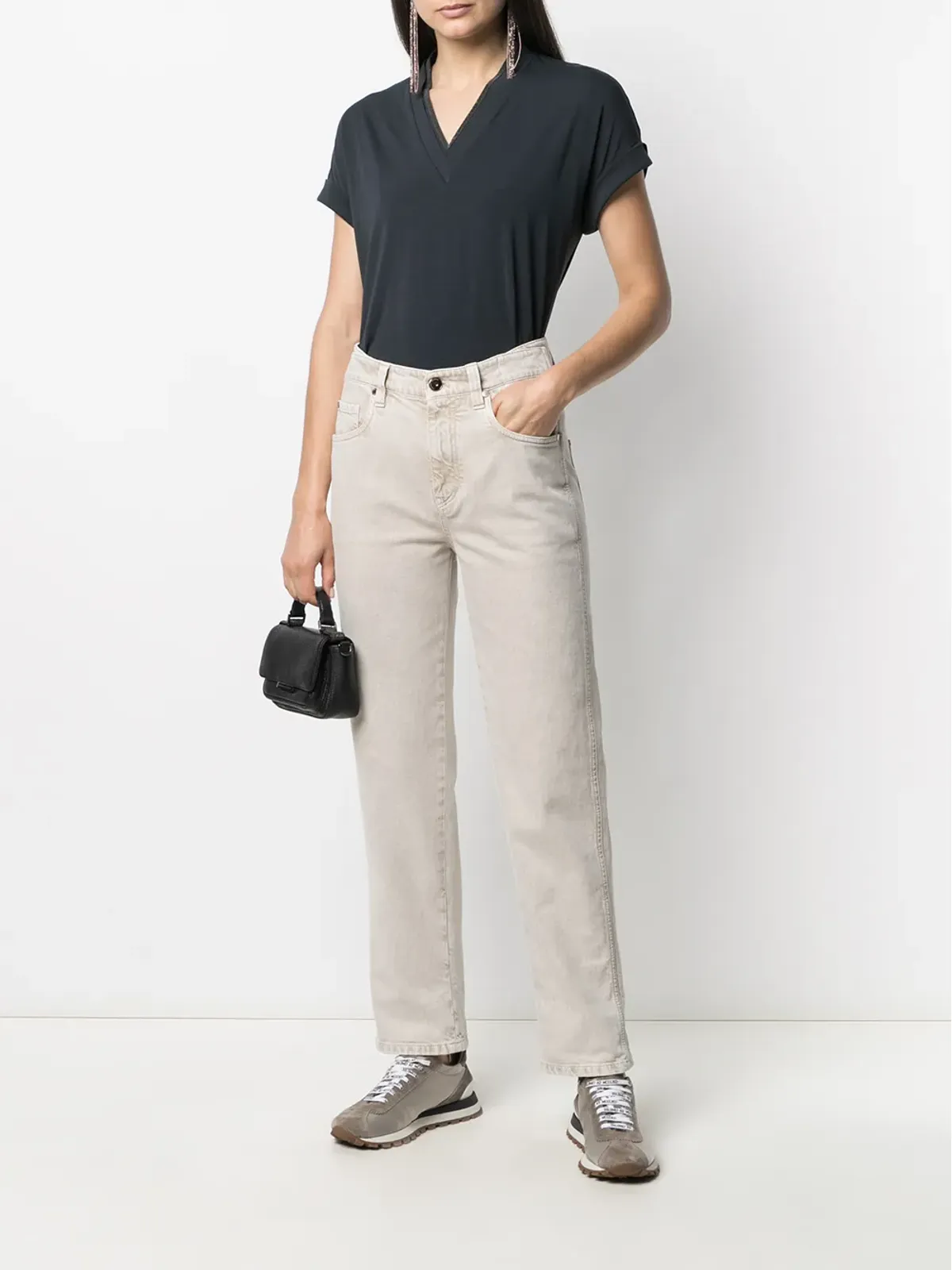 Brunello Cucinelli 半袖フィット ブラウス - 画像2