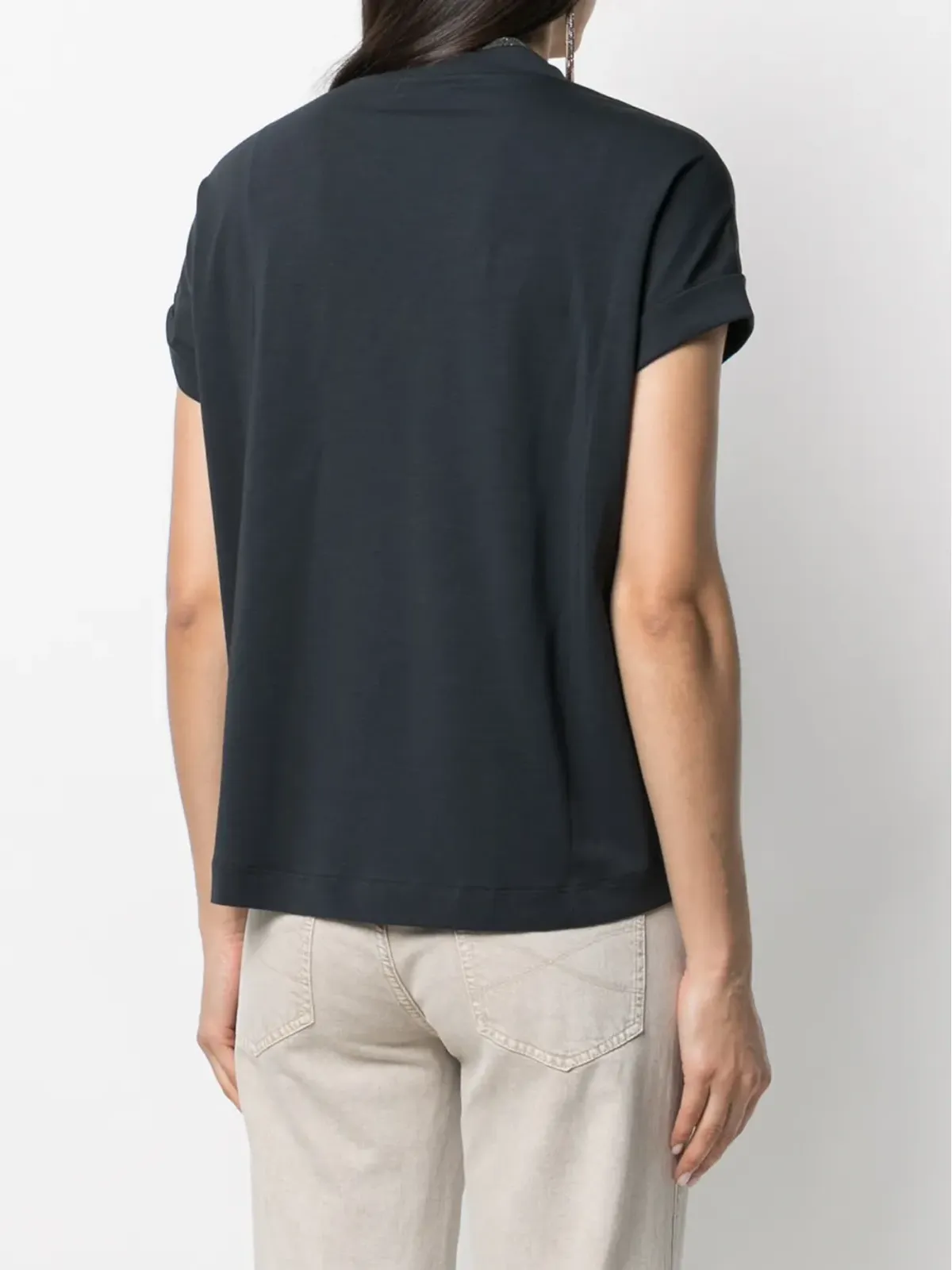 Brunello Cucinelli 半袖フィット ブラウス - 画像4