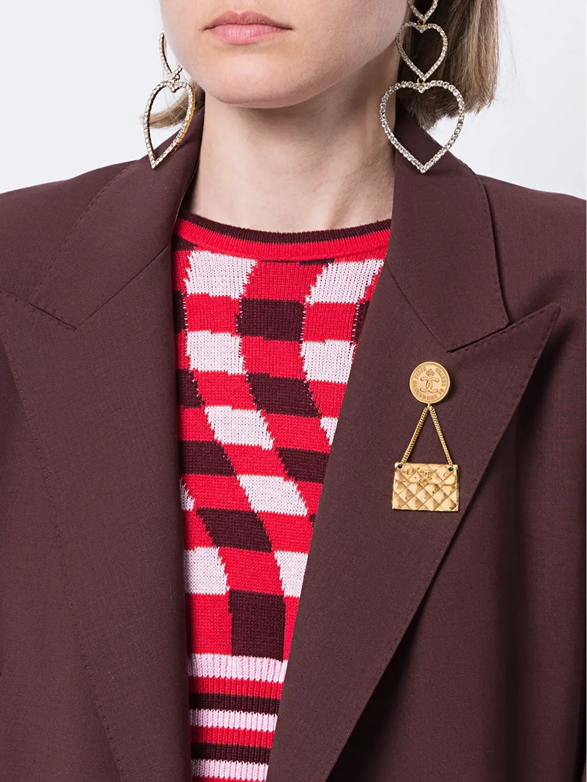 CHANEL Pre-Owned 1990年代 クラシック・フラップ バッグ モチーフ ブローチ - 画像2