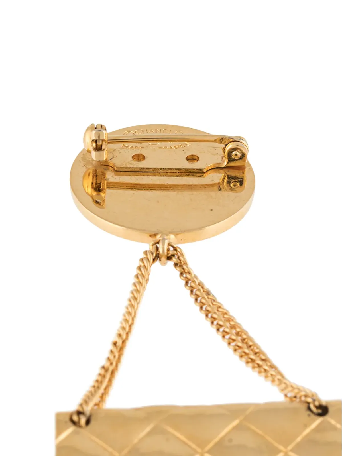 CHANEL Pre-Owned 1990年代 クラシック・フラップ バッグ モチーフ ブローチ - 画像3