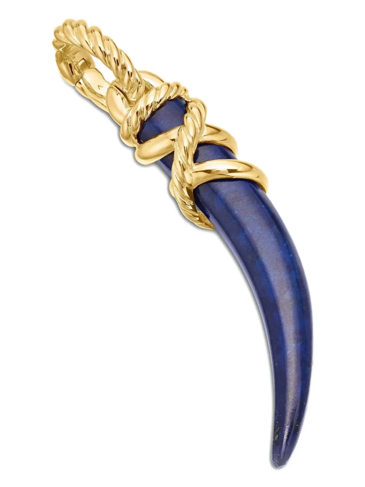 David Yurman 18kt yellow gold Tusk amulet (42mm) - 画像5