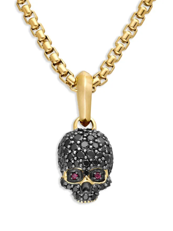 David Yurman David Yurman メメントモリ スカル ダイヤモンド アミュレットの商品画像