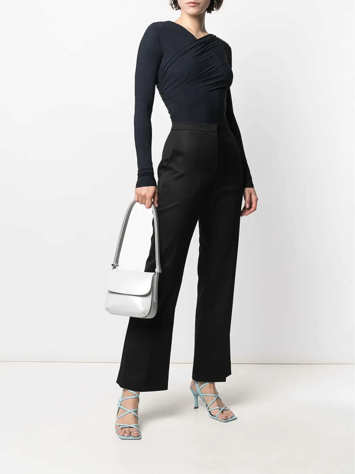 Giorgio Armani レザー シングルハンドル ショルダーバッグ - 画像2