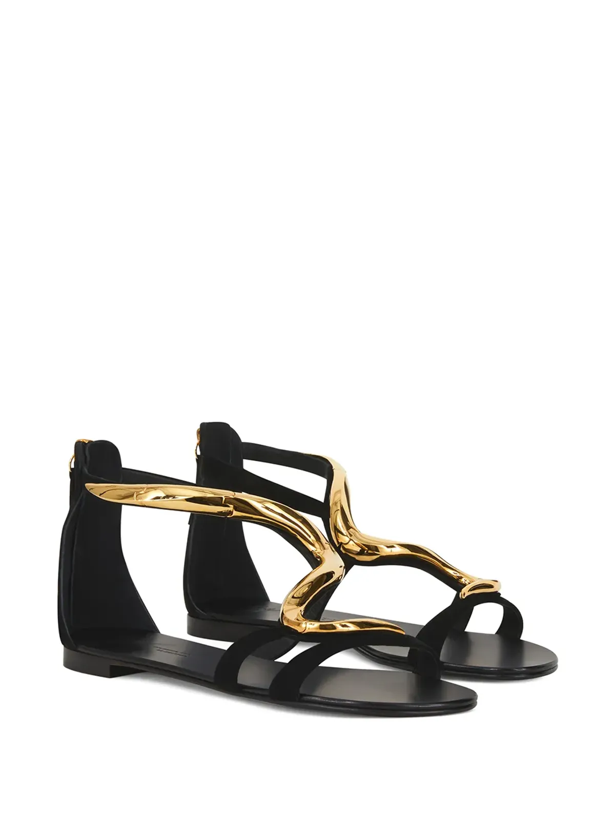 Giuseppe Zanotti Venere フラットサンダル - ブラック - 画像2