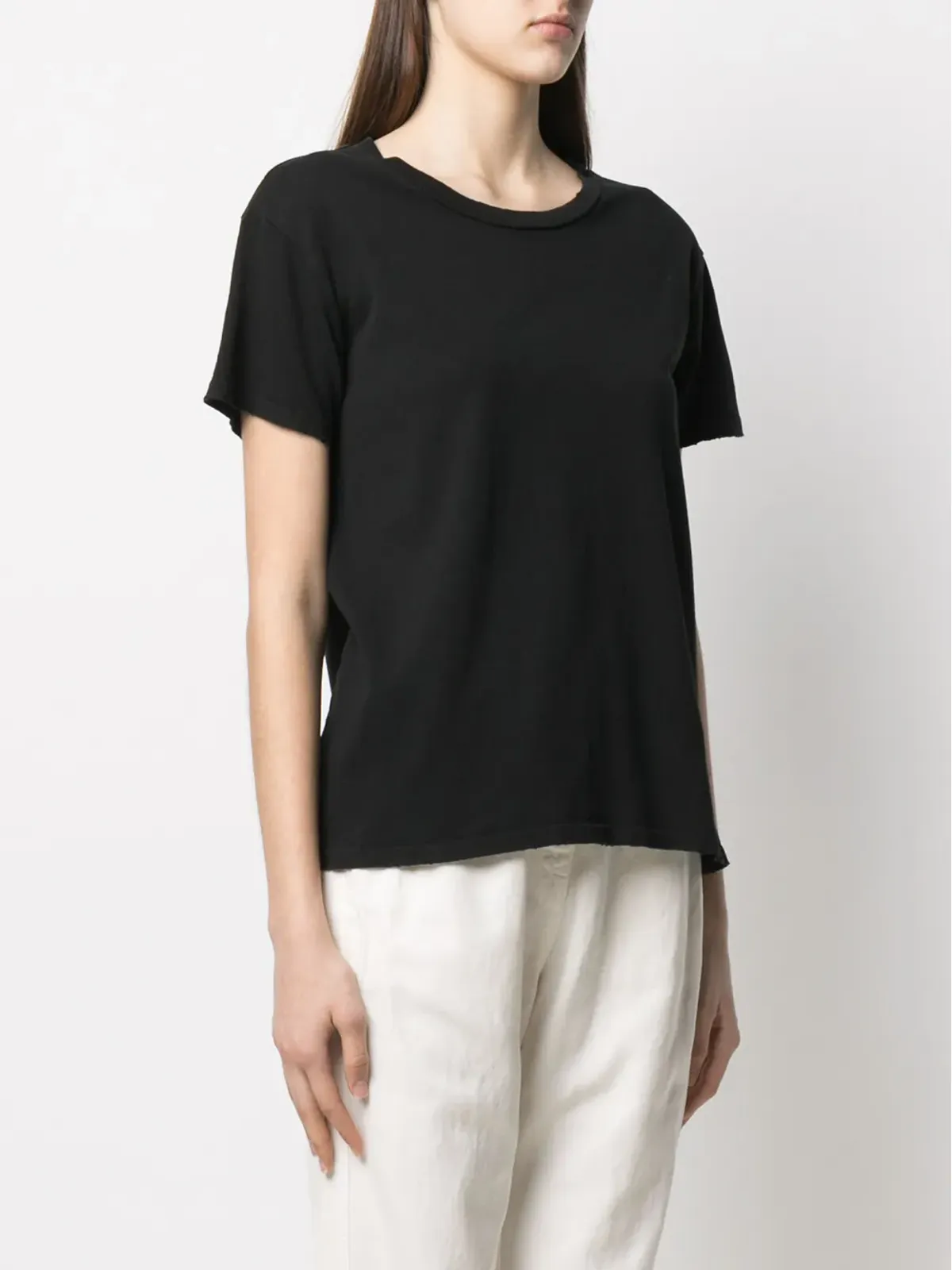 Nili Lotan Brady コットン Tシャツ - ブラック - 画像3