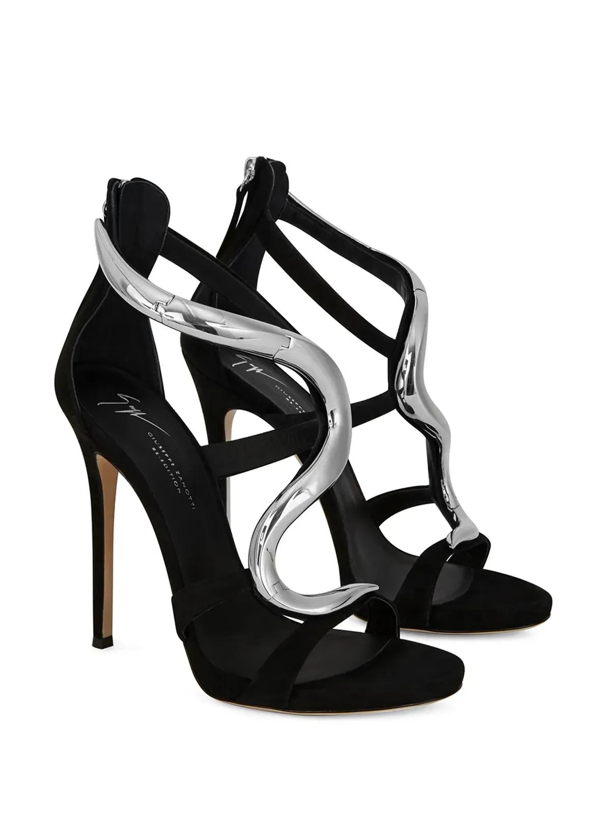 Giuseppe Zanotti ヴェネーレ メタリックスネーク サンダル - 画像2
