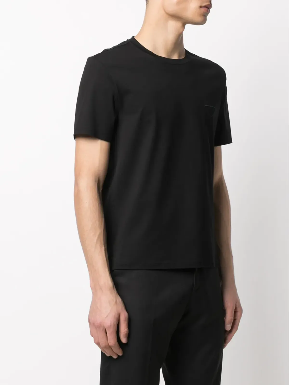 Prada ロゴ刺繍コットンTシャツ - 画像3