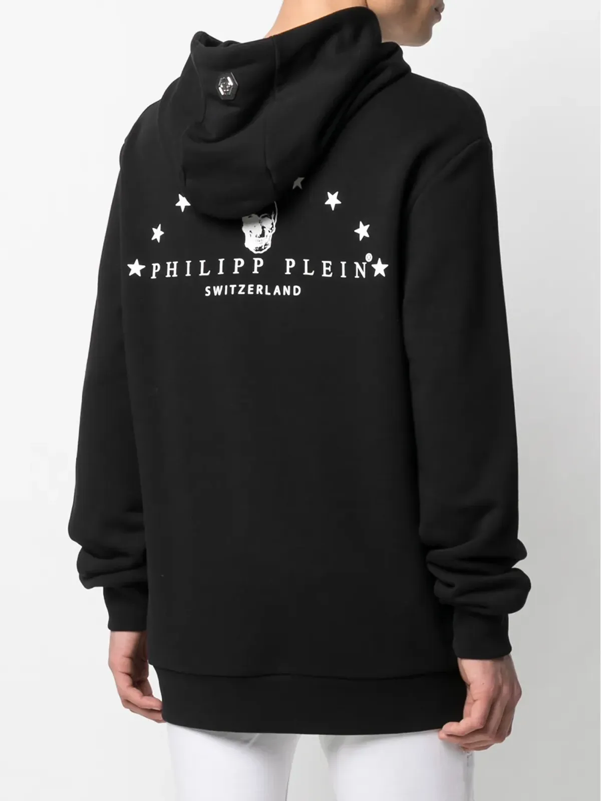 Philipp Plein タイガープリント長袖フーディー - ブラック - 画像4