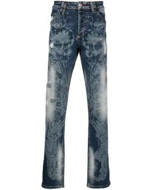 Philipp Plein タトゥー・スーパーストレートジーンズ - サムネイル1
