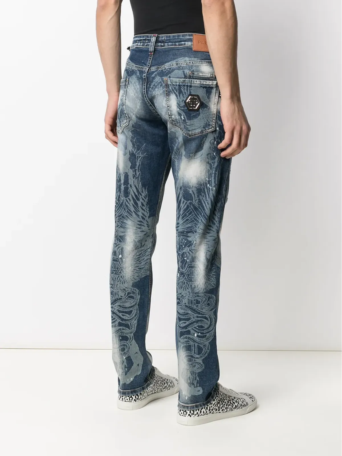 Philipp Plein タトゥー・スーパーストレートジーンズ - 画像4