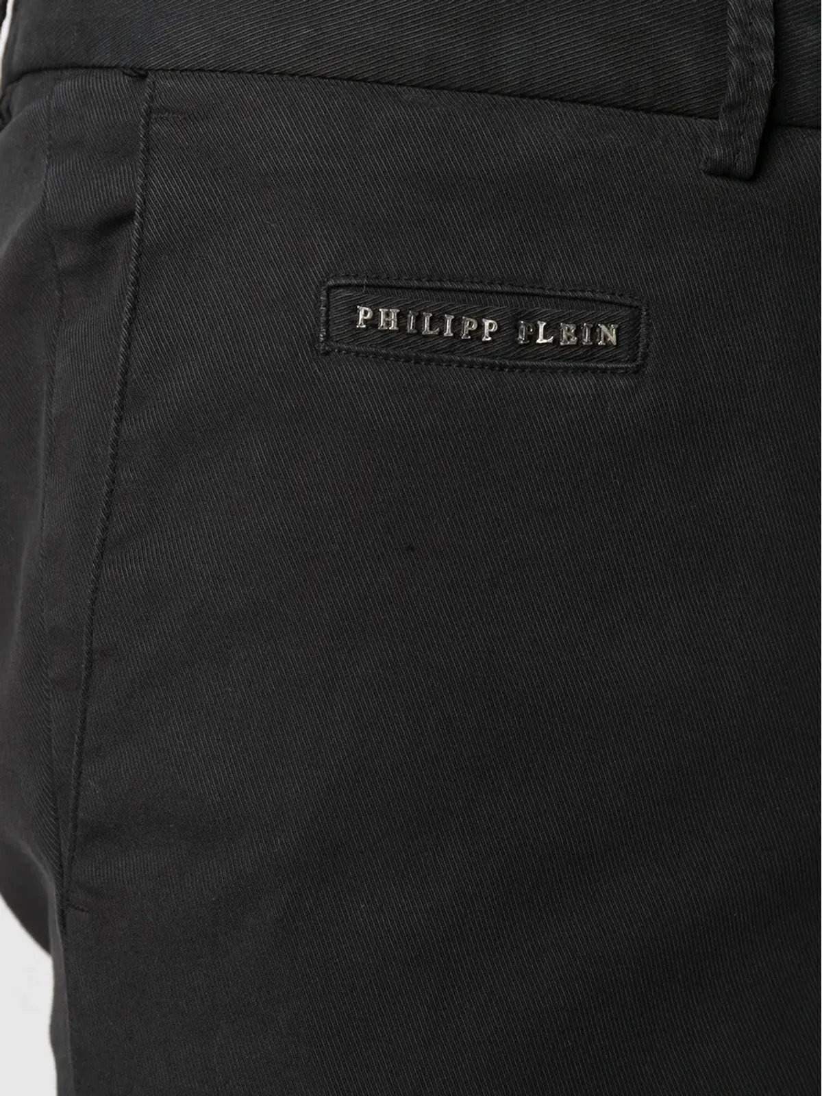 Philipp Plein ロゴプレート チノパンツ ブラック - 画像5