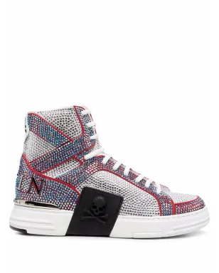 Philipp Plein Moneyハイトップトレーナー - ホワイト - サムネイル1
