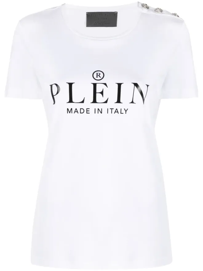 Philipp Plein Philipp Plein ロゴプリントTシャツ - ホワイトの商品画像